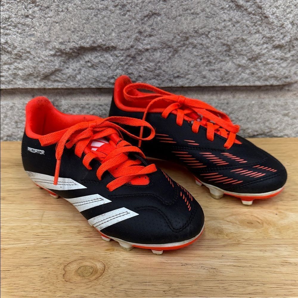 Adidas Predator Soccer Shoes Kids Black and Orange